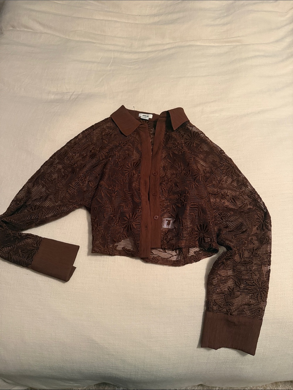 BRAND NEW WOT Jason Wu Floral Lace Button Down Top